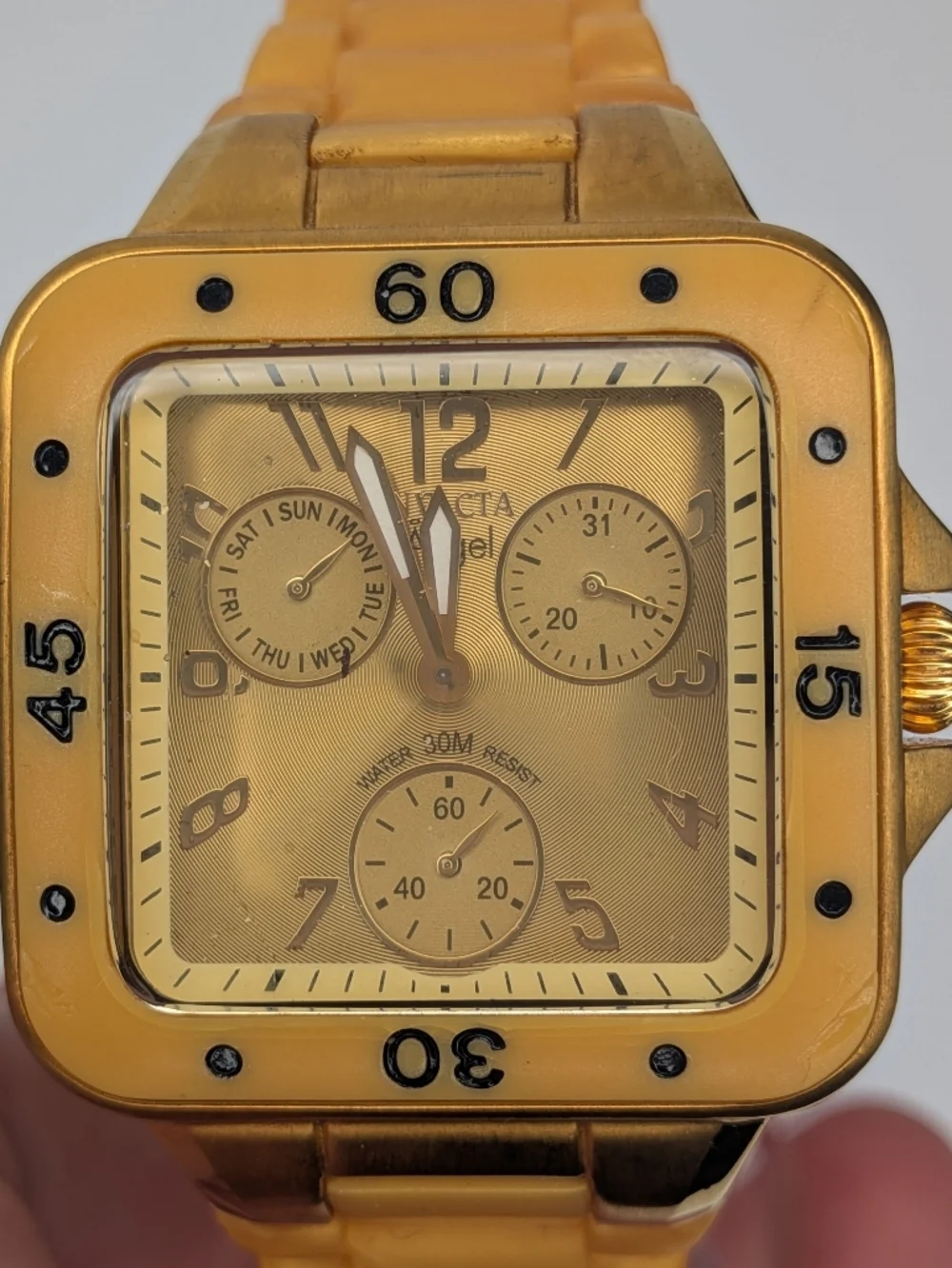 Invicta Angel Lady Women’s GoldenWatch Square Silicone Strap Model 1309